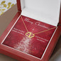 ROSES ARE RED 10K Yellow Gold Hearts Necklace with 18Pave Set Diamonds