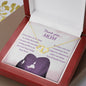 HELPED ME BLOSSOM - CARD 10K Yellow Gold Hearts Necklace with 18Pave Set Diamonds
