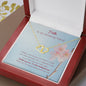 TO AN AMAZING FRIEND - CARD 10K Yellow Gold Hearts Necklace with 18Pave Set Diamonds