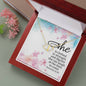 SHE PROVERB CARD 10K Yellow Gold Hearts Necklace with 18Pave Set Diamonds