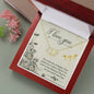I love you 10K Yellow Gold Hearts Necklace with 18Pave Set Diamonds