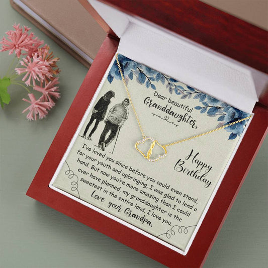 I’ve loved you 10K Yellow Gold Hearts Necklace with 18Pave Set Diamonds