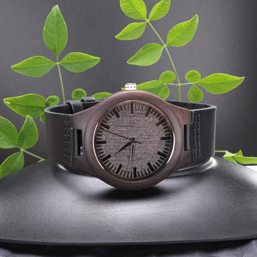 Wooden Gift Watch for Husband, Engraved Message on Wooden Watch, Anniversary Gift for Him, To husband from Wife gift Watch