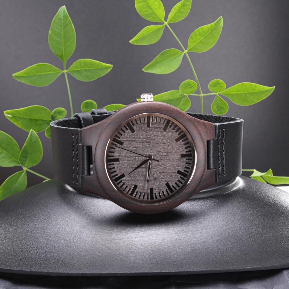 Engraved Wooden Watch for Son Graduation, Class of 2022 gift Watch, Engraved Message on Wooden Watch for Graduate Son, To Our Son on His Graduation, High School Graduation Gift for Son