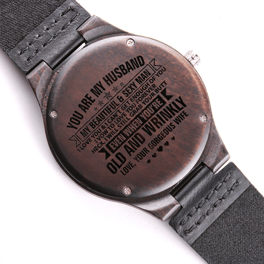 Engraved Wooden Watch for Husband, Christmas Gift for Him, Anniversary Gift for Him, Birthday Gift for Husband