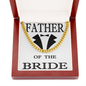 Father Of The Bride Gift Necklace, Cuban Link Chain For Father Of Bride, Wedding Gift for Brides Dad