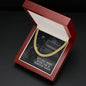 Cuban Link Chain Necklace, 14K Yellow Gold Over Stainless Steel
