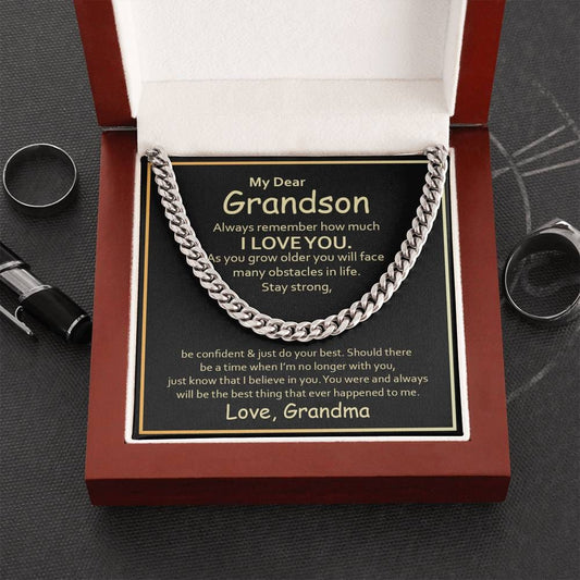 Cuban Link Chain Necklace, 14K Yellow Gold Over Stainless Steel