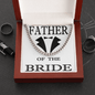 Father Of The Bride Gift Necklace, Cuban Link Chain For Father Of Bride, Wedding Gift for Brides Dad