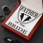 Father Of The Bride Gift Necklace, Cuban Link Chain For Father Of Bride, Wedding Gift for Brides Dad