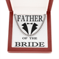 Father Of The Bride Gift Necklace, Cuban Link Chain For Father Of Bride, Wedding Gift for Brides Dad