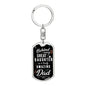 Amazing Dad Message on Graphic Dog Tag Keychain