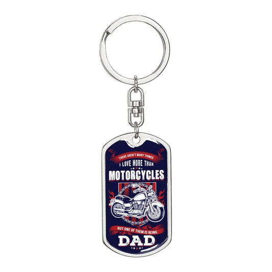 Graphic Dog Tag Keychain for Dad