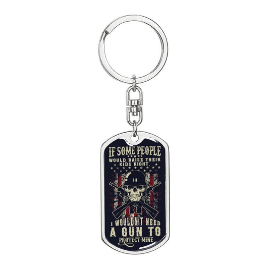 Graphic Dog Tag Keychain for Dad