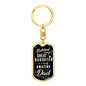 Amazing Dad Message on Graphic Dog Tag Keychain