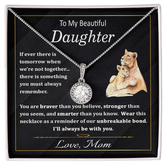 To My Beautiful Daughter Gift Necklace from Mom / To My Daughter Present / Eternal Hope Pendant