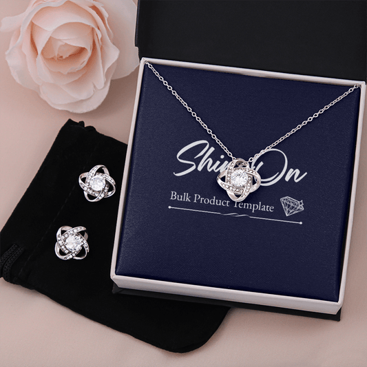 Love Knot Earring & Necklace Set