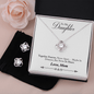 To Daughter from Mom Love Knot Earring & Necklace Set