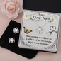 To my nurse mom-When everything seems Love Knot Earring & Necklace Set