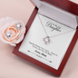 To Daughter from Mom Love Knot Earring & Necklace Set