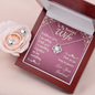 To My Beautiful Wife Gift Necklace, Without you I am nothing Love Knot Earring & Necklace Set