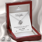 To Daughter from Mom Love Knot Earring & Necklace Set