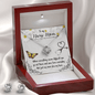 To my nurse mom-When everything seems Love Knot Earring & Necklace Set