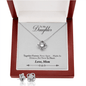 To Daughter from Mom Love Knot Earring & Necklace Set