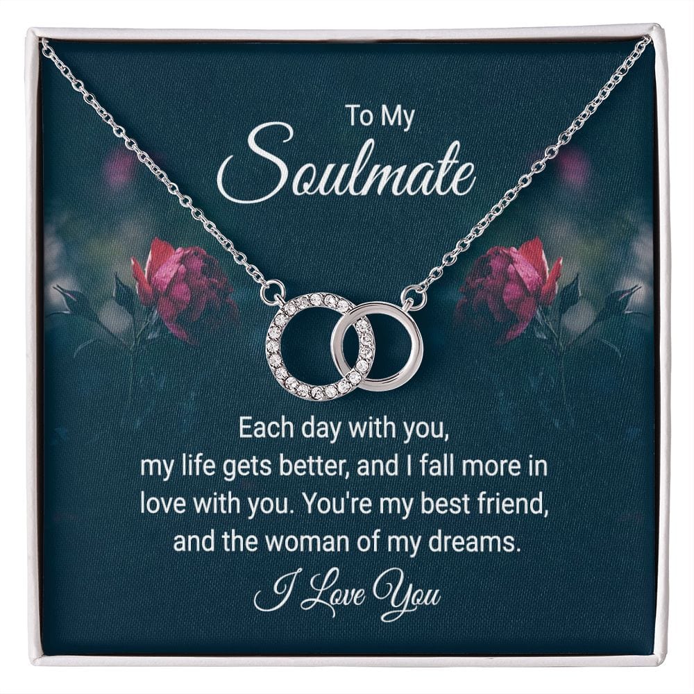 To My Soulmate Necklace / Perfect Pair Necklace for Wife / Gift For Girlfriend / Gift Necklace for Wife / To My Wife Present