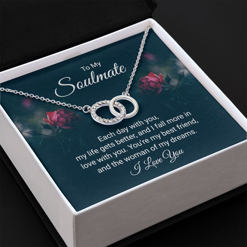 To My Soulmate Necklace / Perfect Pair Necklace for Wife / Gift For Girlfriend / Gift Necklace for Wife / To My Wife Present