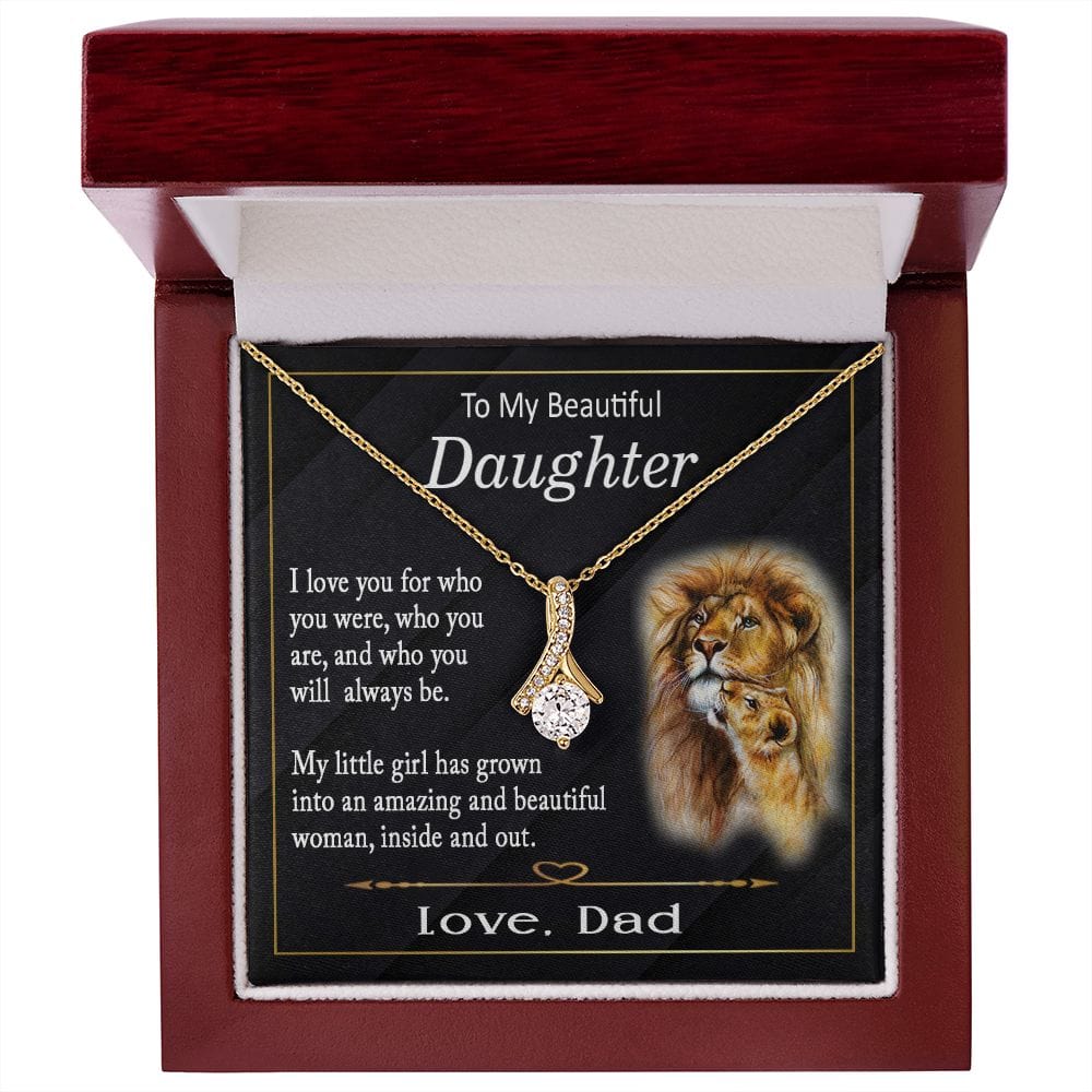 To My Beautiful Daughter Necklace from Dad / Alluring Beauty Pendant / To My Daughter Gift