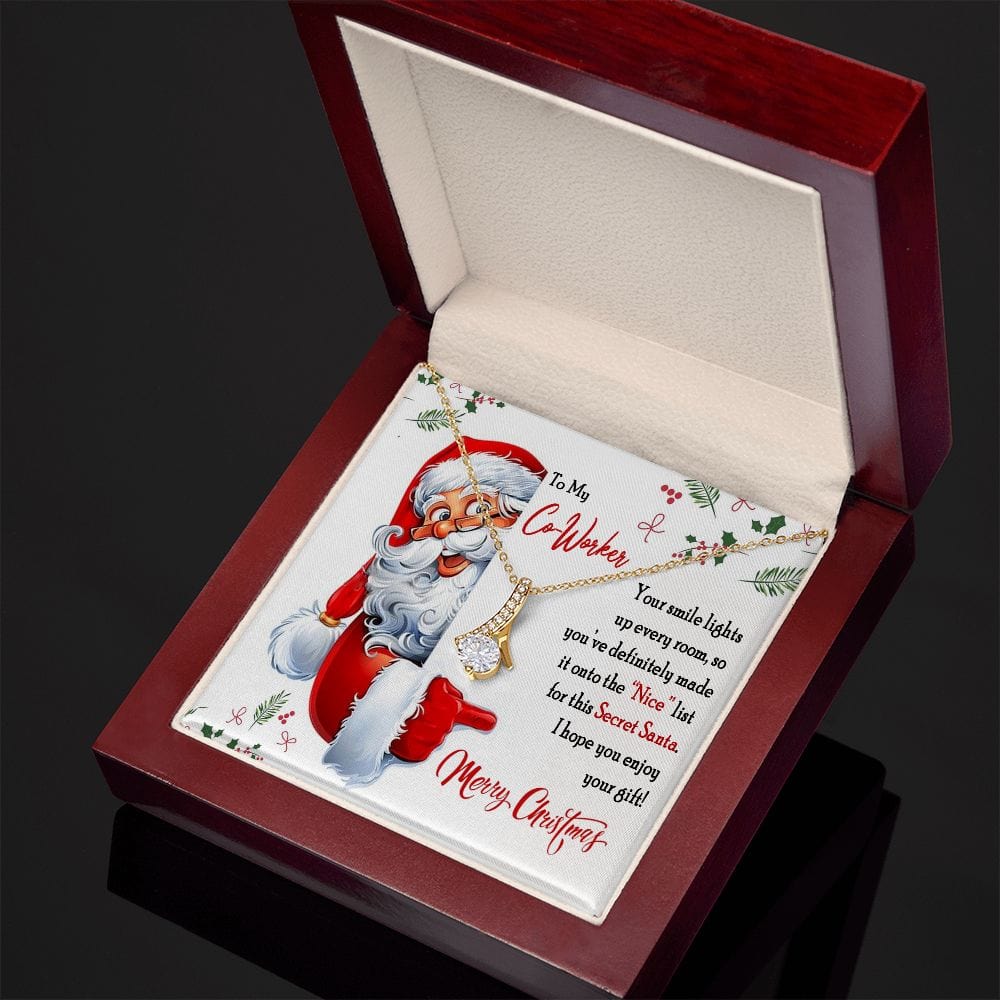 Secret Santa Gift for Co-Worker / To My Co-Worker Gift Necklace / Office Christmas Party Gift Exchange Gift