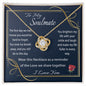 To My Soulmate Gift Necklace, Love Knot Necklace with Message Card for Her