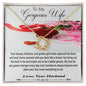 To My Gorgeous Wife Love Knot Necklace