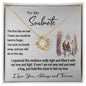 To My Soulmate Gift Necklace, Love Knot Pendant Necklace with Loving Message Card