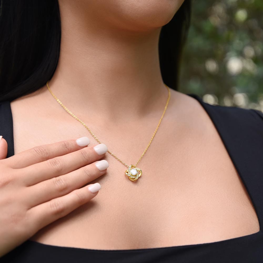 To My Smokin' Hot Wife Necklace with Message Card / You're The Only Buns for my Wiener Message Card Necklace / Love Knot Necklace for Wife Birthday Gift