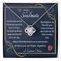 To My Soulmate Gift Necklace, Love Knot Necklace with Message Card for Her