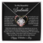 To My Beautiful Soulmate Gift Necklace with Heartfelt Message Card, Love Knot Pendant Necklace For Her