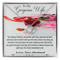 To My Gorgeous Wife Love Knot Necklace