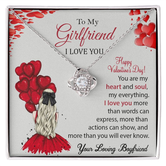 To My Girlfriend Valentine's Gift Necklace From Boyfriend