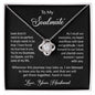To My Soulmate Gift Necklace, Love Knot Pendant Necklace with Heartfelt Message Card