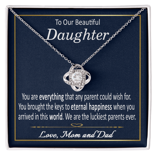 To Our Beautiful Daughter Necklace / To My Daughter Necklace
