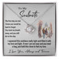 To My Soulmate Gift Necklace, Love Knot Pendant Necklace with Loving Message Card