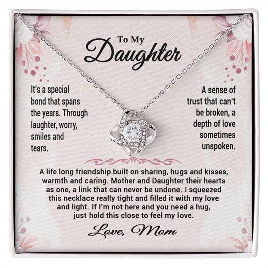 To My Daughter Gift Necklace From Mom / Love Knot Necklace for Daughter