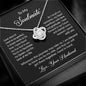 To My Soulmate Gift Necklace, Love Knot Pendant Necklace with Heartfelt Message Card
