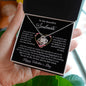 To My Beautiful Soulmate Gift Necklace with Heartfelt Message Card, Love Knot Pendant Necklace For Her