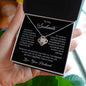 To My Soulmate Gift Necklace, Love Knot Pendant Necklace with Heartfelt Message Card