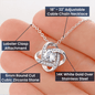 To My Soulmate Gift Necklace, Love Knot Pendant Necklace with Heartfelt Message Card