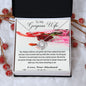 To My Gorgeous Wife Love Knot Necklace