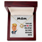 To Mom Gift Necklace, Funny Message Card with Necklace to Mom from Son, Daughter, Mom Birthday, Gift from Children